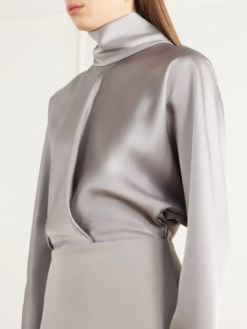 Solace London Sedgewick Satin And Stretch-knit Crepe Gown | Thumbnail 4
