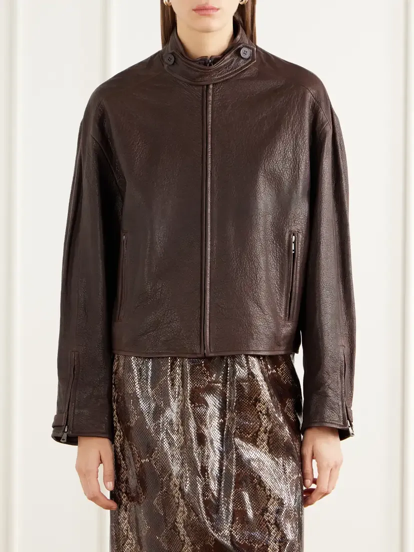 Nour Hammour Vito Full-grain Leather Jacket | Thumbnail 3