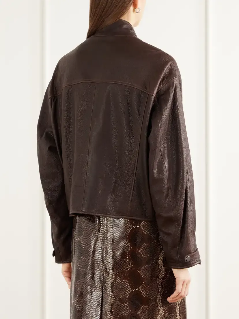 Nour Hammour Vito Full-grain Leather Jacket | Thumbnail 4