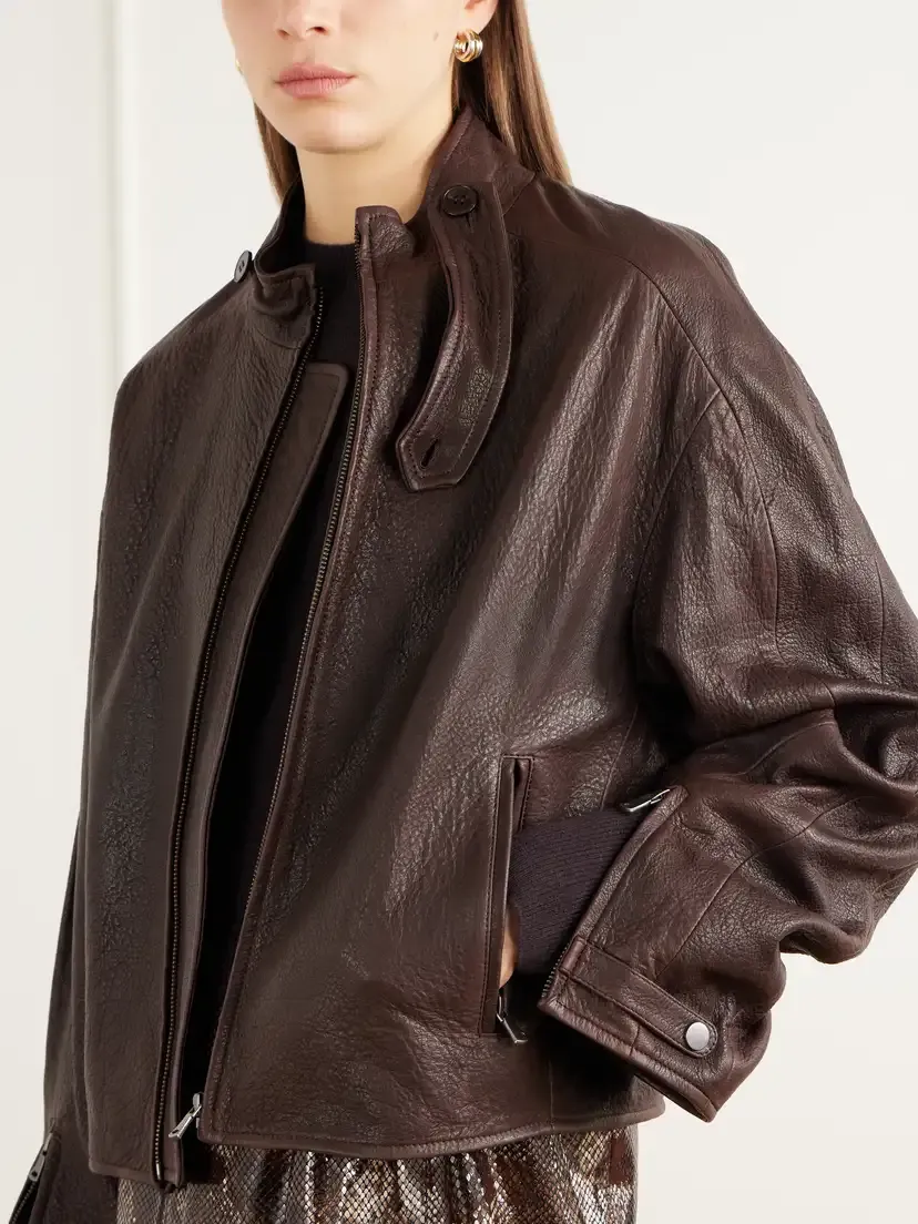 Nour Hammour Vito Full-grain Leather Jacket | Thumbnail 5