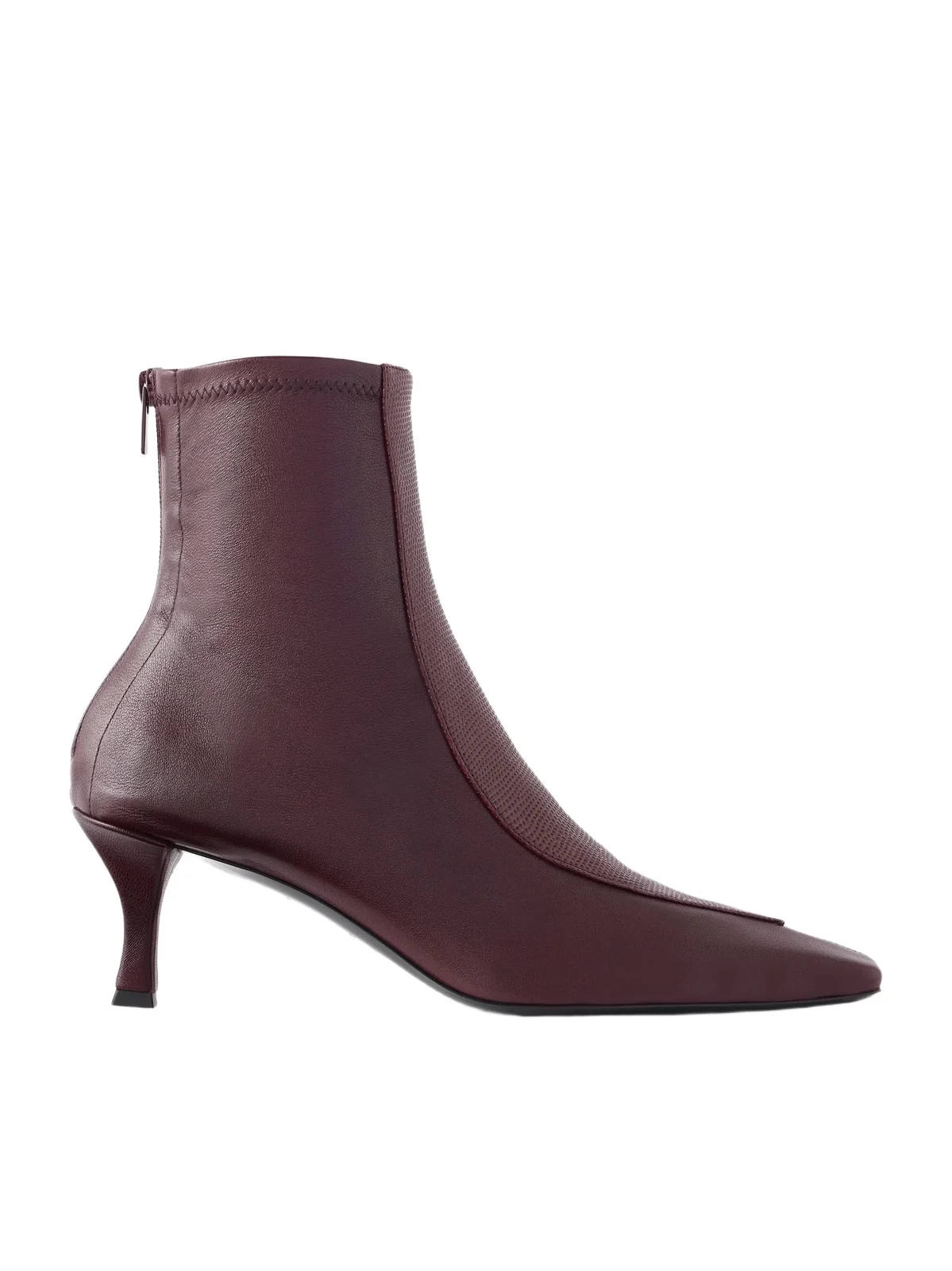Trap 60 Lizard-effect Trimmed Stretch-leather Ankle Boots Trap 60 Lizard-effect Trimmed Stretch-leather Ankle Boots