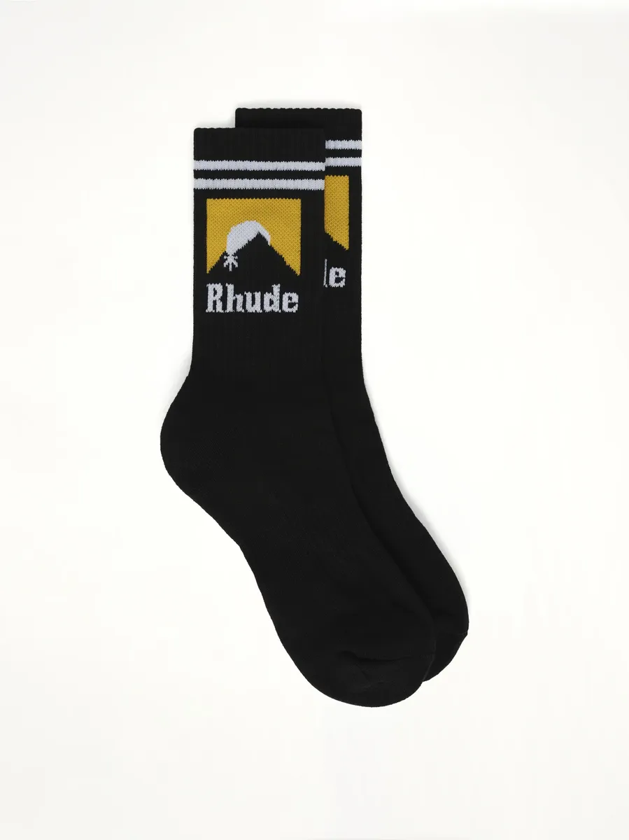 Rhude Striped Moonlight Sock in Black/white | Thumbnail 3 Rhude Striped Moonlight Sock in Black/white | Thumbnail 3