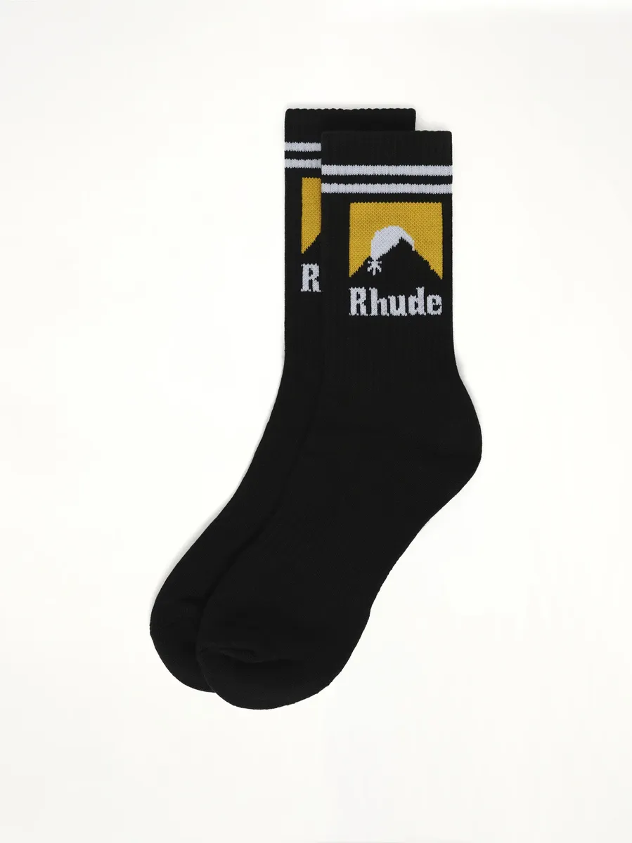 Rhude Striped Moonlight Sock in Black/white | Thumbnail 4 Rhude Striped Moonlight Sock in Black/white | Thumbnail 4