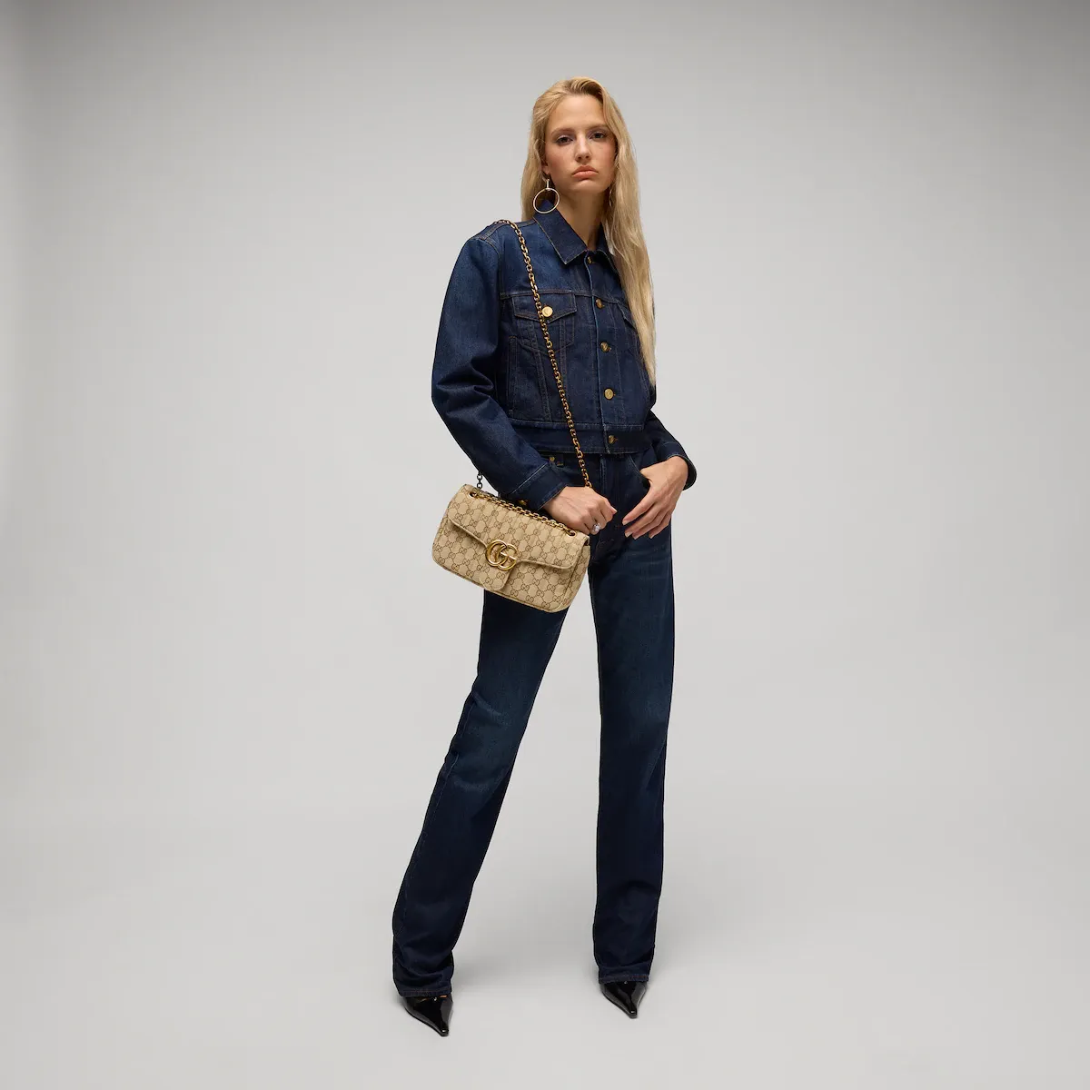 Gucci Jetset GG Marmont Medium Shoulder Bag | Thumbnail 3 Gucci Jetset GG Marmont Medium Shoulder Bag | Thumbnail 3