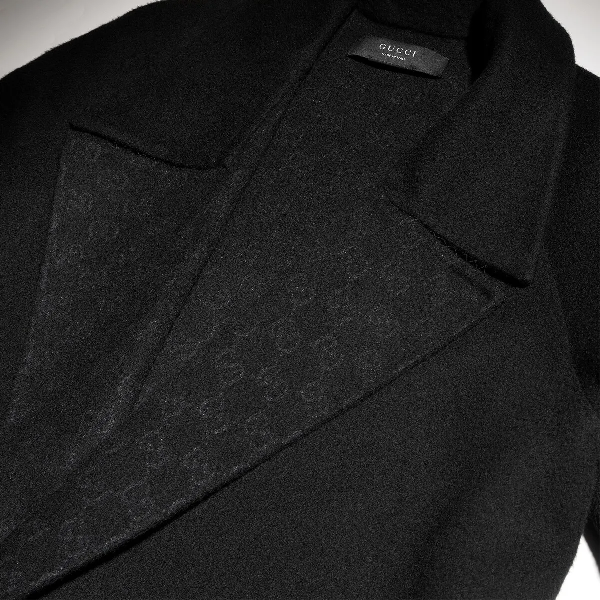 Gucci Silk Wool Coat With GG Inside | Thumbnail 3 Gucci Silk Wool Coat With GG Inside | Thumbnail 3