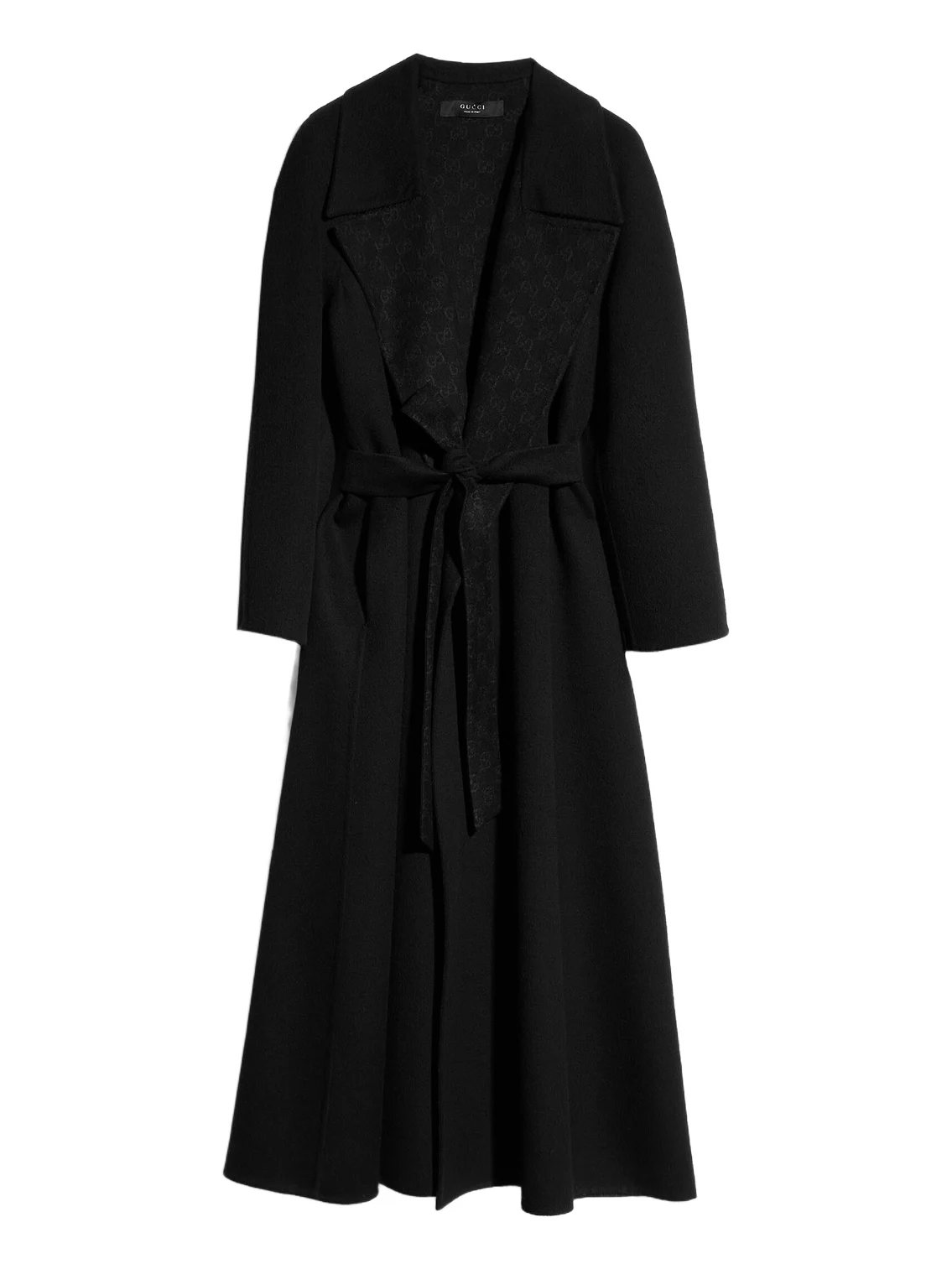 Gucci Silk Wool Coat With GG Inside