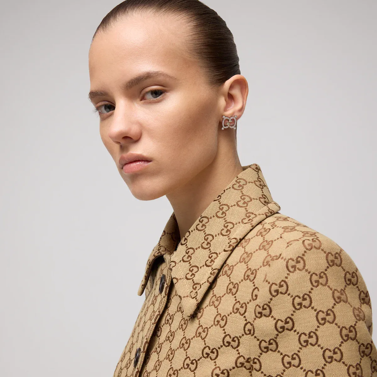 Gucci Stud Earrings With Crystal GG | Thumbnail 2 Gucci Stud Earrings With Crystal GG | Thumbnail 2