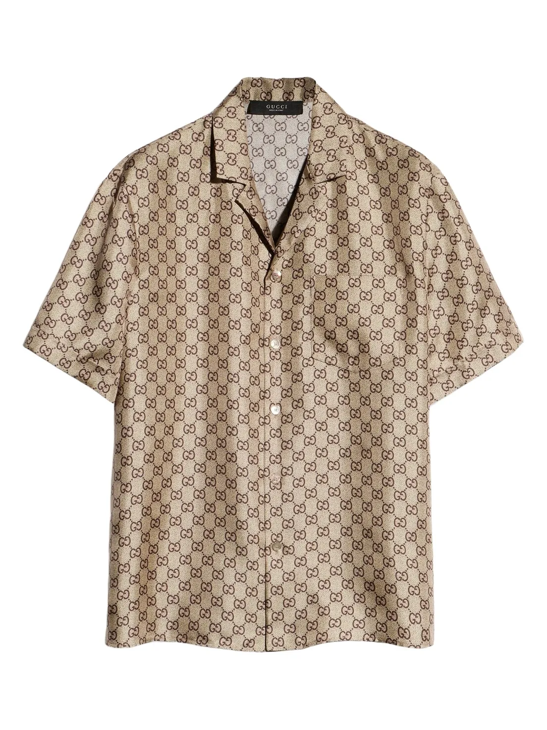 Gucci Printed Silk Twill Bowling Shirt