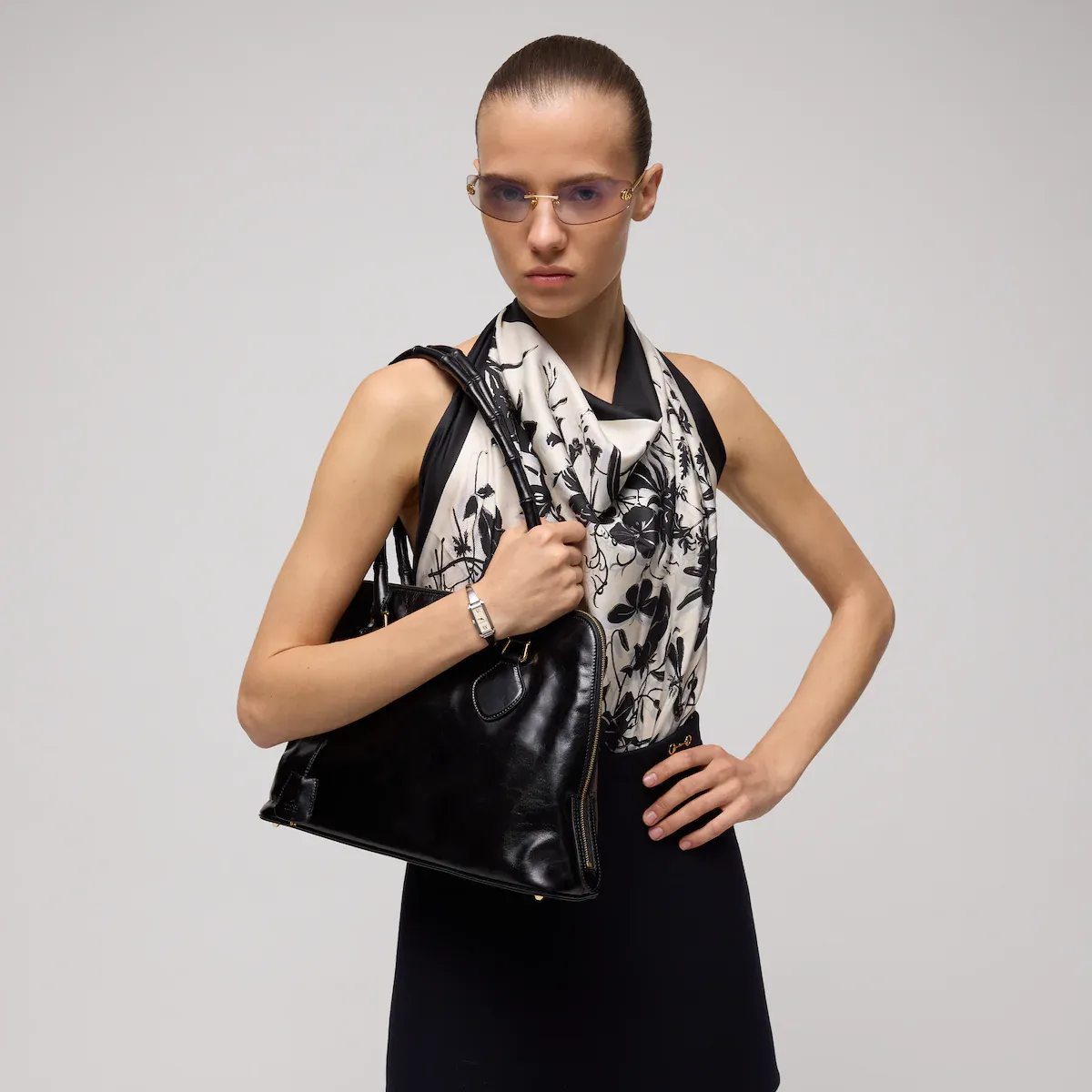 Gucci Printed Silk Twill Carré | Thumbnail 2 Gucci Printed Silk Twill Carré | Thumbnail 2