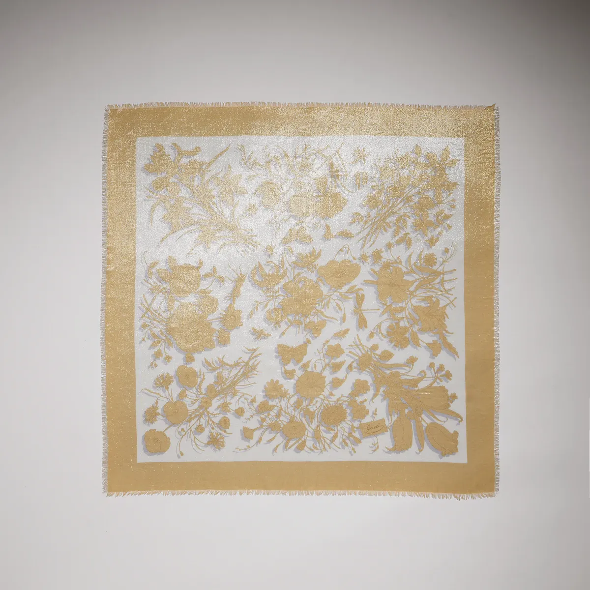 Gucci Wool Silk Lamé Shawl | Thumbnail 2 Gucci Wool Silk Lamé Shawl | Thumbnail 2