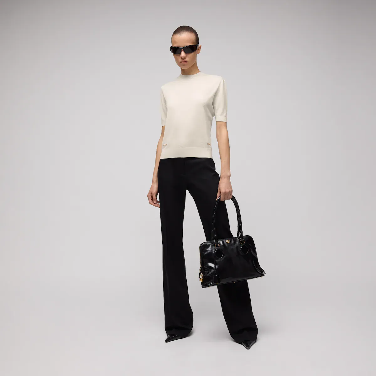 Gucci Fine Wool Top With Horsebit | Thumbnail 2