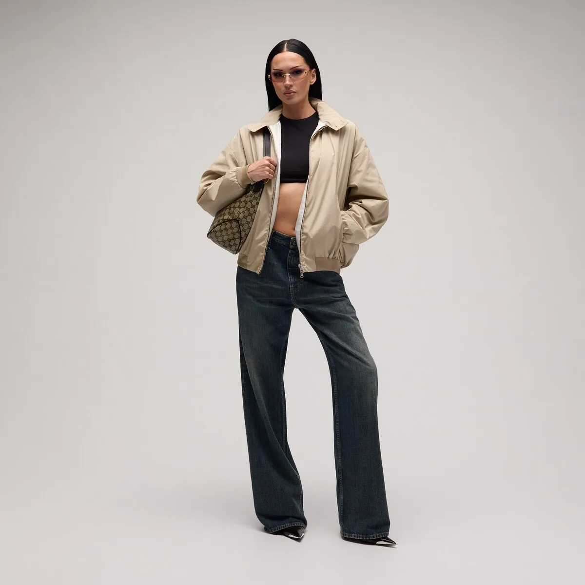 Gucci Matt Technical Nylon Zip Jacket | Thumbnail 2 Gucci Matt Technical Nylon Zip Jacket | Thumbnail 2