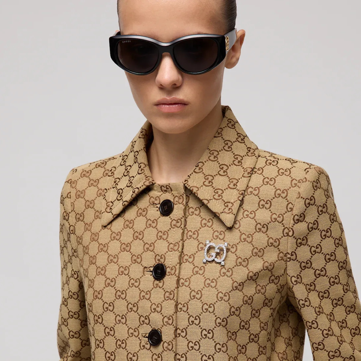 Gucci Brooch With Crystal GG | Thumbnail 2 Gucci Brooch With Crystal GG | Thumbnail 2
