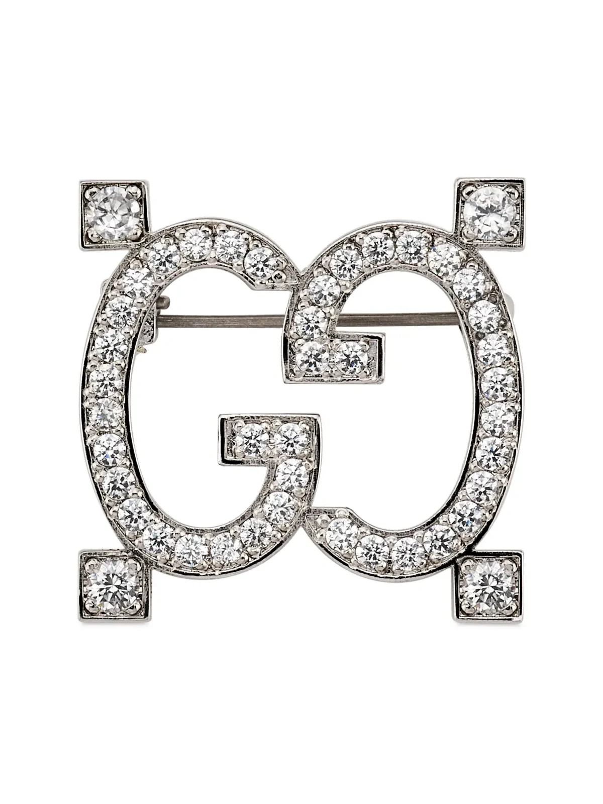 Gucci Brooch With Crystal GG