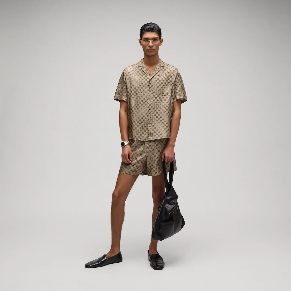 Gucci Printed Silk Twill Shorts | Thumbnail 2 Gucci Printed Silk Twill Shorts | Thumbnail 2