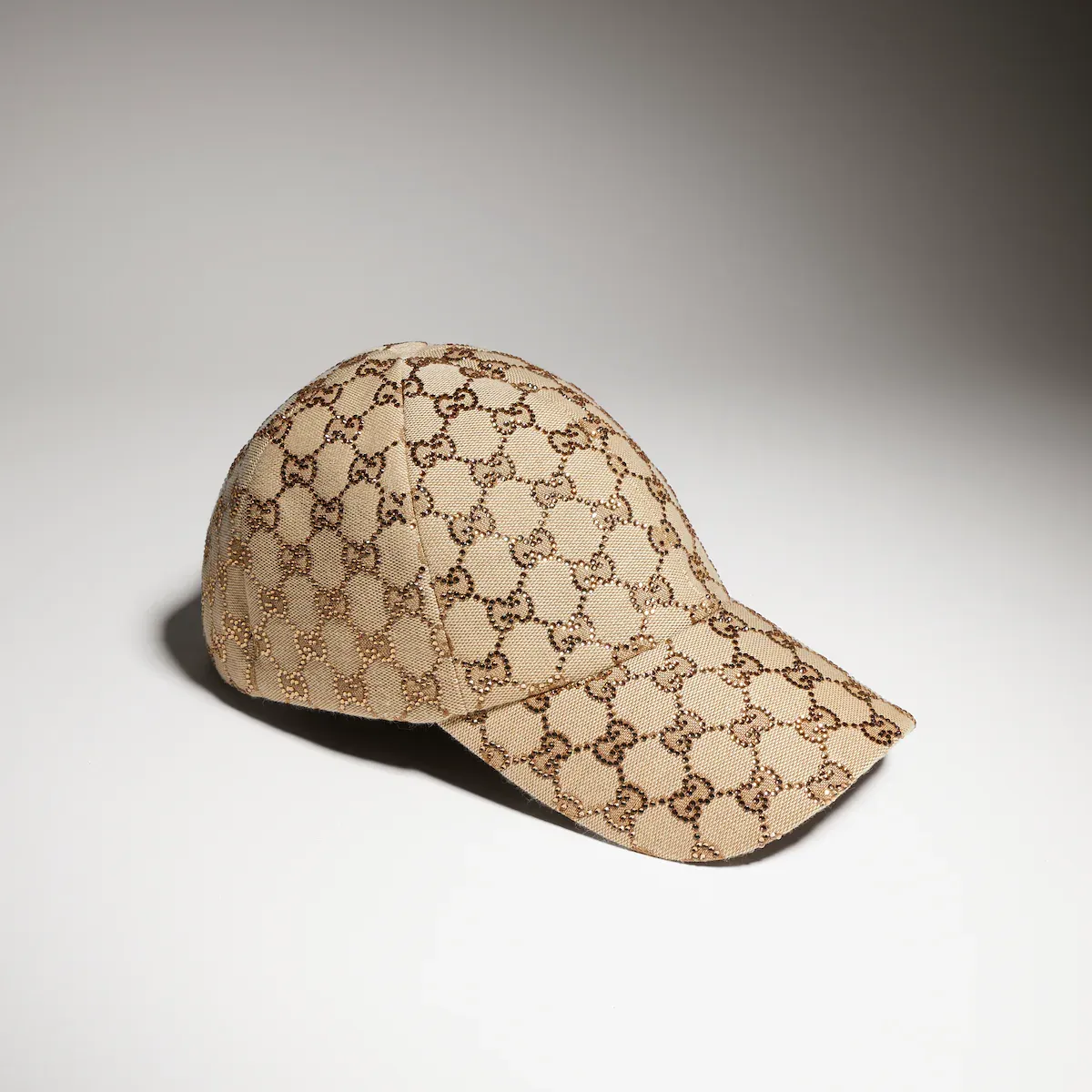 Gucci GG Canvas Baseball Hat With Crystals | Thumbnail 2