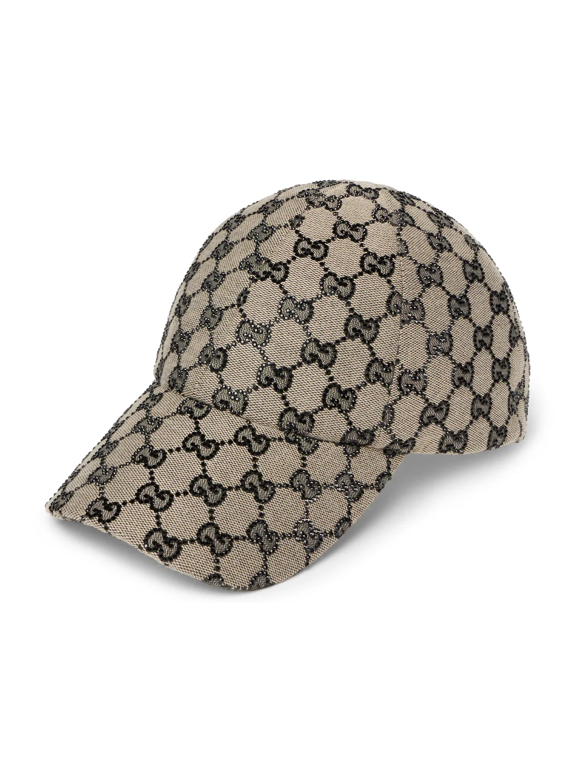 Gucci GG Canvas Baseball Hat With Crystals