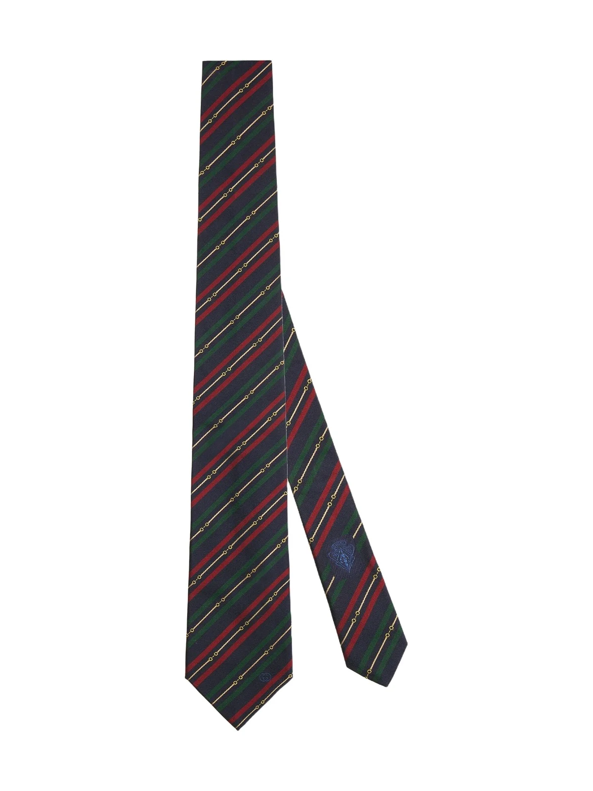 Gucci Horsebit Interlocking G Silk Tie