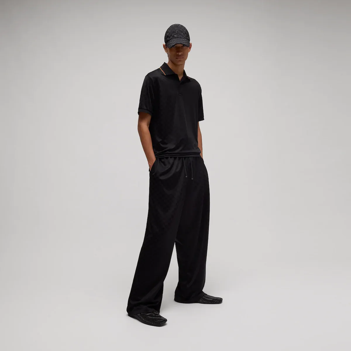Gucci GG Stretch Nylon Jacquard Polo Shirt | Thumbnail 2 Gucci GG Stretch Nylon Jacquard Polo Shirt | Thumbnail 2