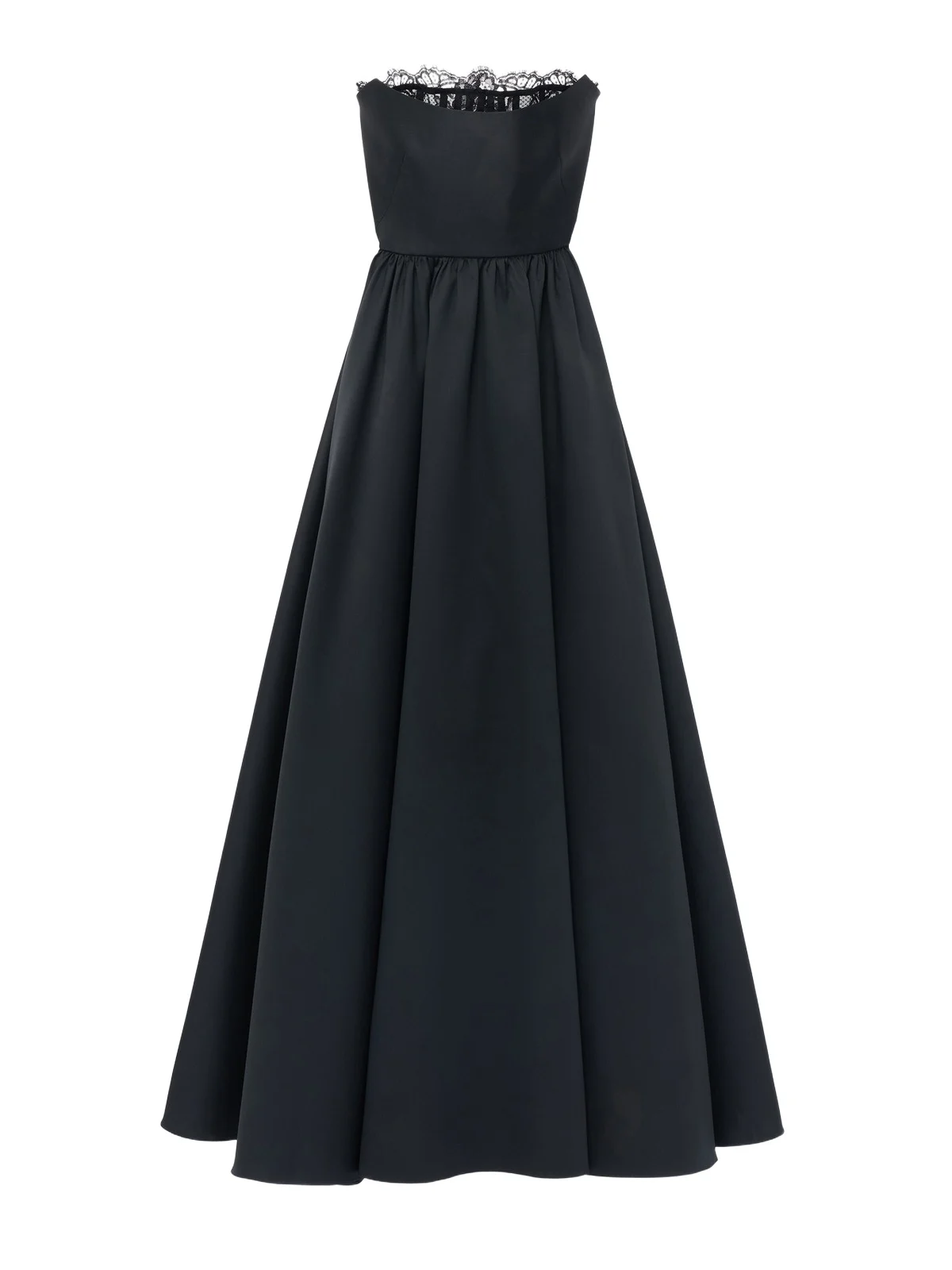 Lace Trim Evening Dress