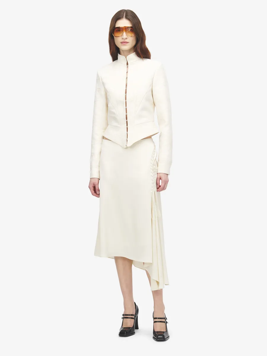 Alexander McQueen Floral Jacquard Fitted Jacket | Thumbnail 2