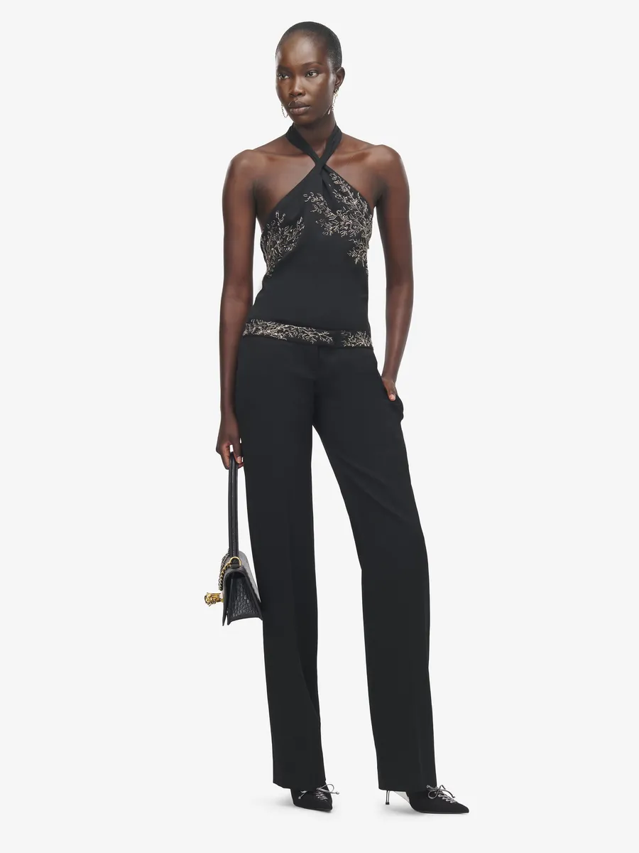 Alexander McQueen Tree Of Life Waistband Tailored Trousers | Thumbnail 2 Alexander McQueen Tree Of Life Waistband Tailored Trousers | Thumbnail 2