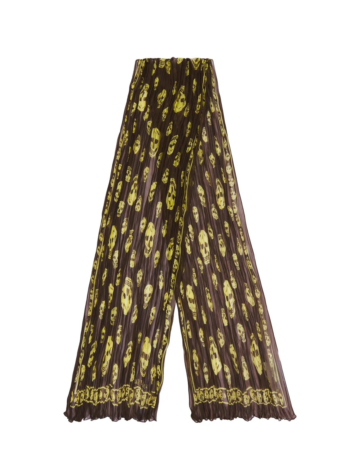 Alexander McQueen Pleated Skull Scarf