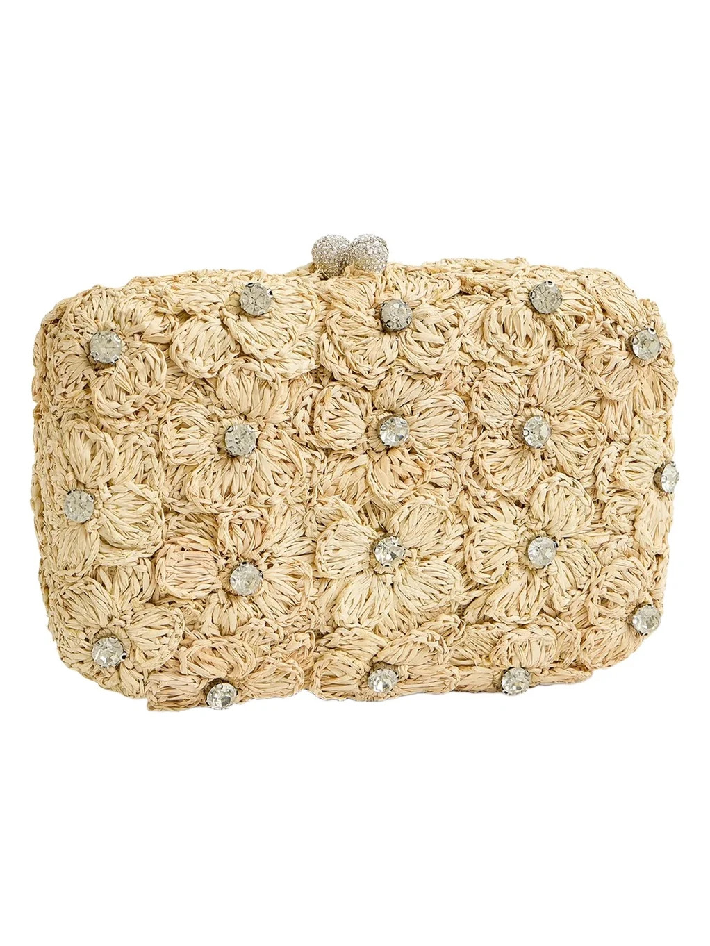 Ayana Embellished Raffia Clutch