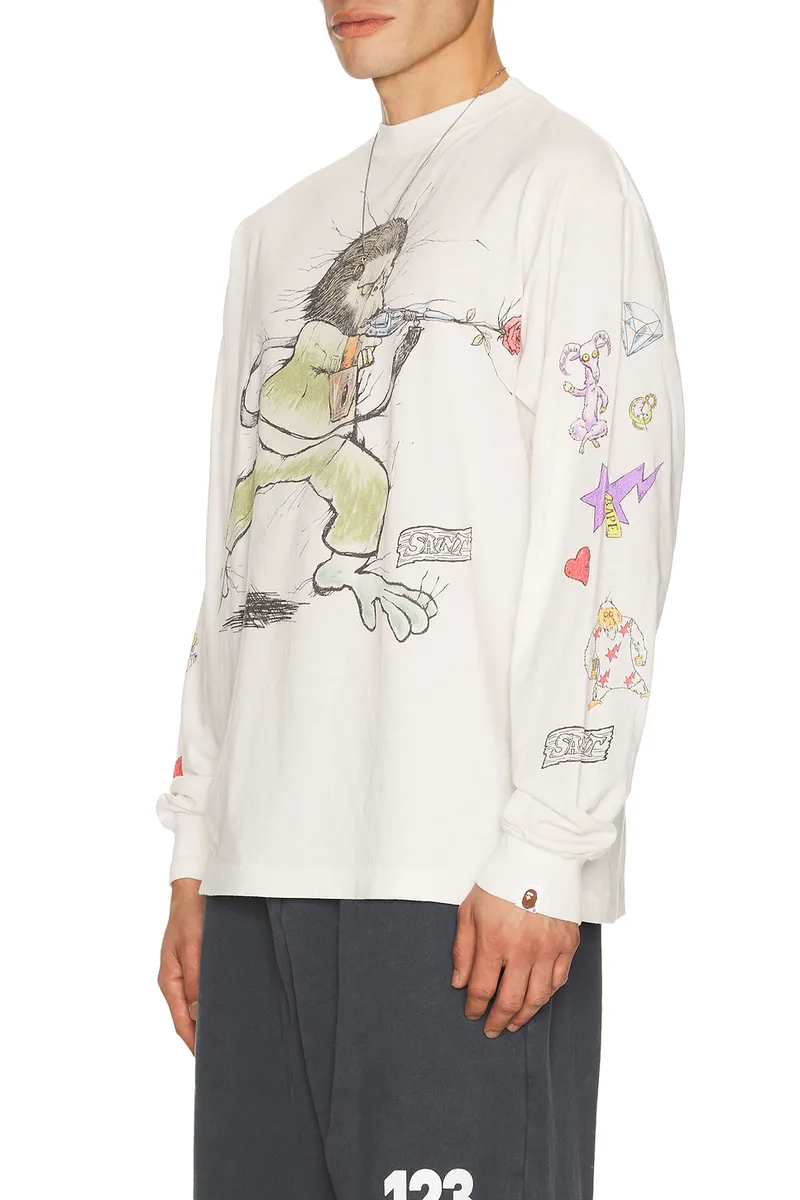 SAINT Mxxxxxx X Bape Running Long Sleeve Tee | Thumbnail 3