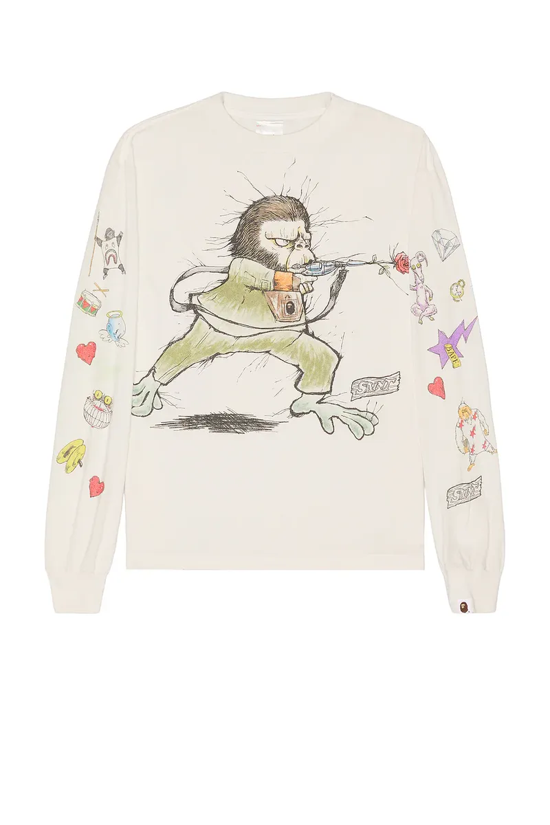 SAINT Mxxxxxx X Bape Running Long Sleeve Tee | Thumbnail 6