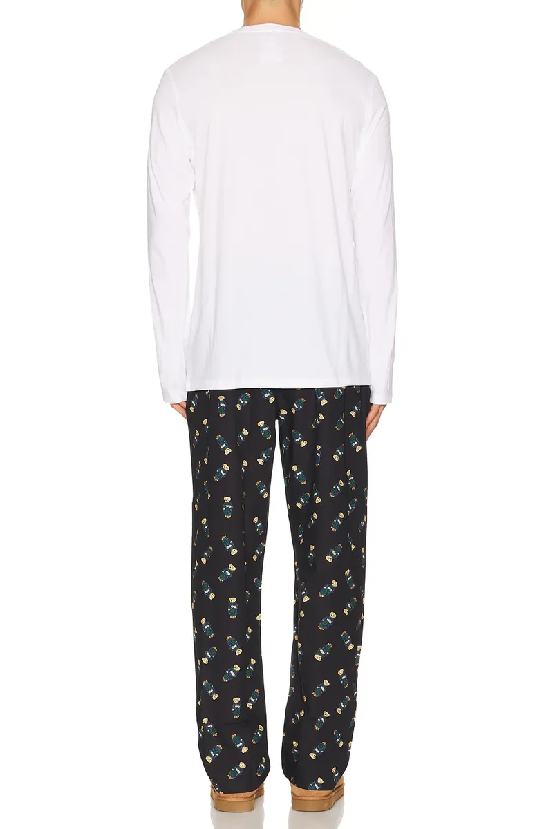 Polo Ralph Lauren Long Sleeve Crew & Woven Pj Pant Bear Set | Thumbnail 2 Polo Ralph Lauren Long Sleeve Crew & Woven Pj Pant Bear Set | Thumbnail 2
