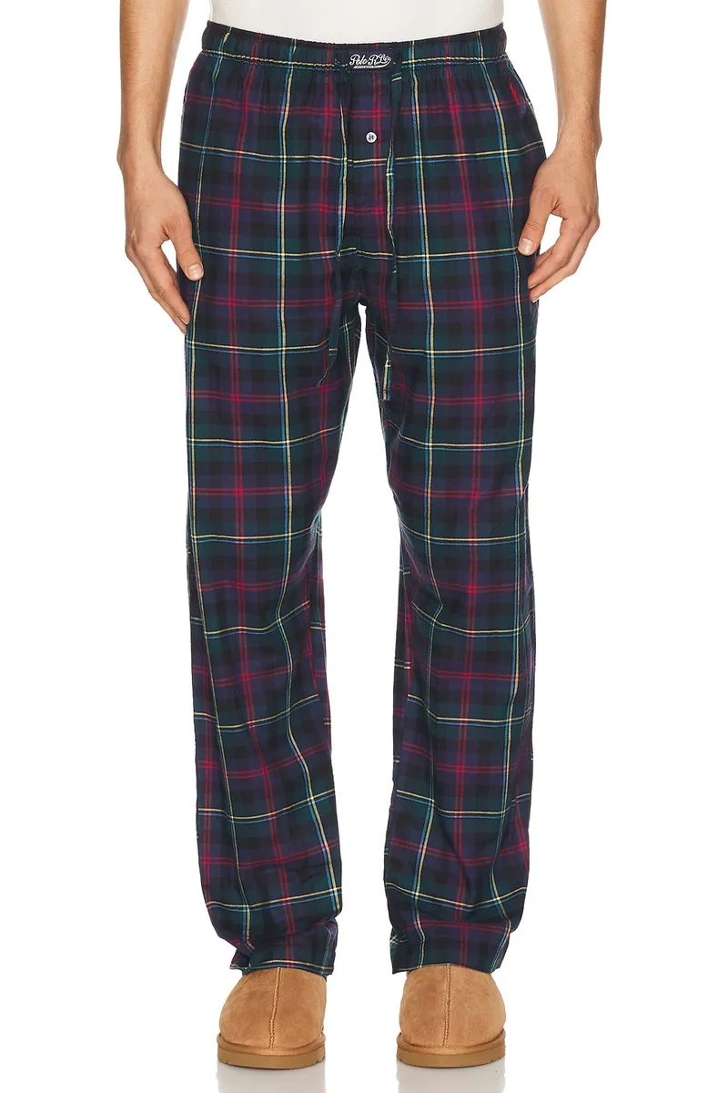 Polo Ralph Lauren Flannel Long Sleeve PJ Top & PJ Pant Set | Thumbnail 4