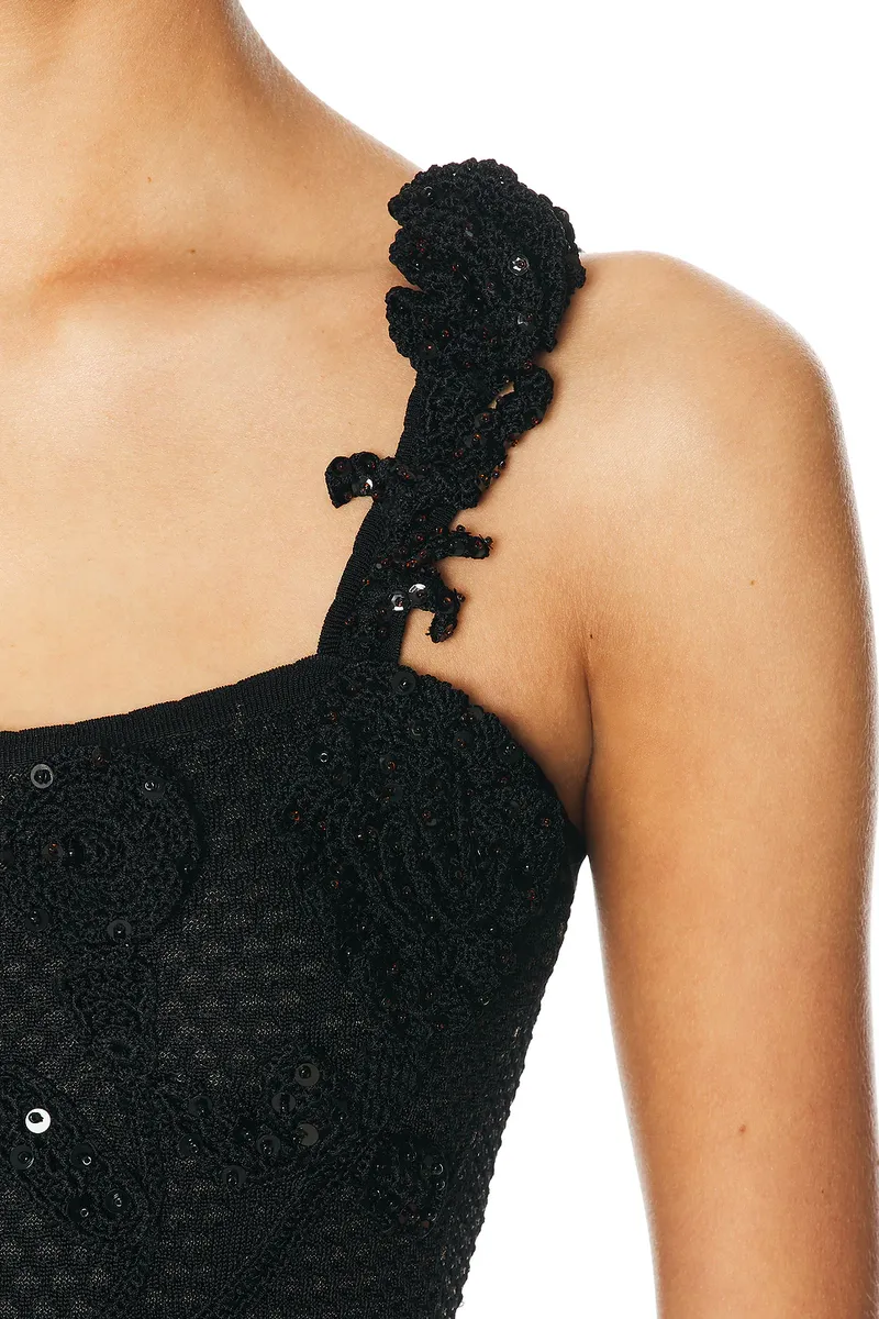 Carolina Herrera Thin Strap Crochet Dress | Thumbnail 4