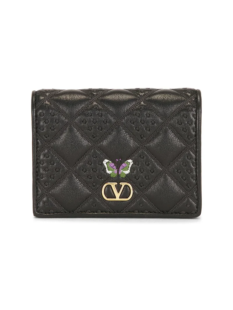 Valentino Garavani Flutterby Flap French Wallet