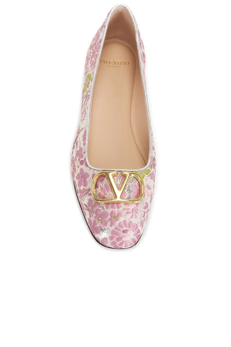 Valentino Garavani V Logo Signature Ballerina Flat | Thumbnail 4