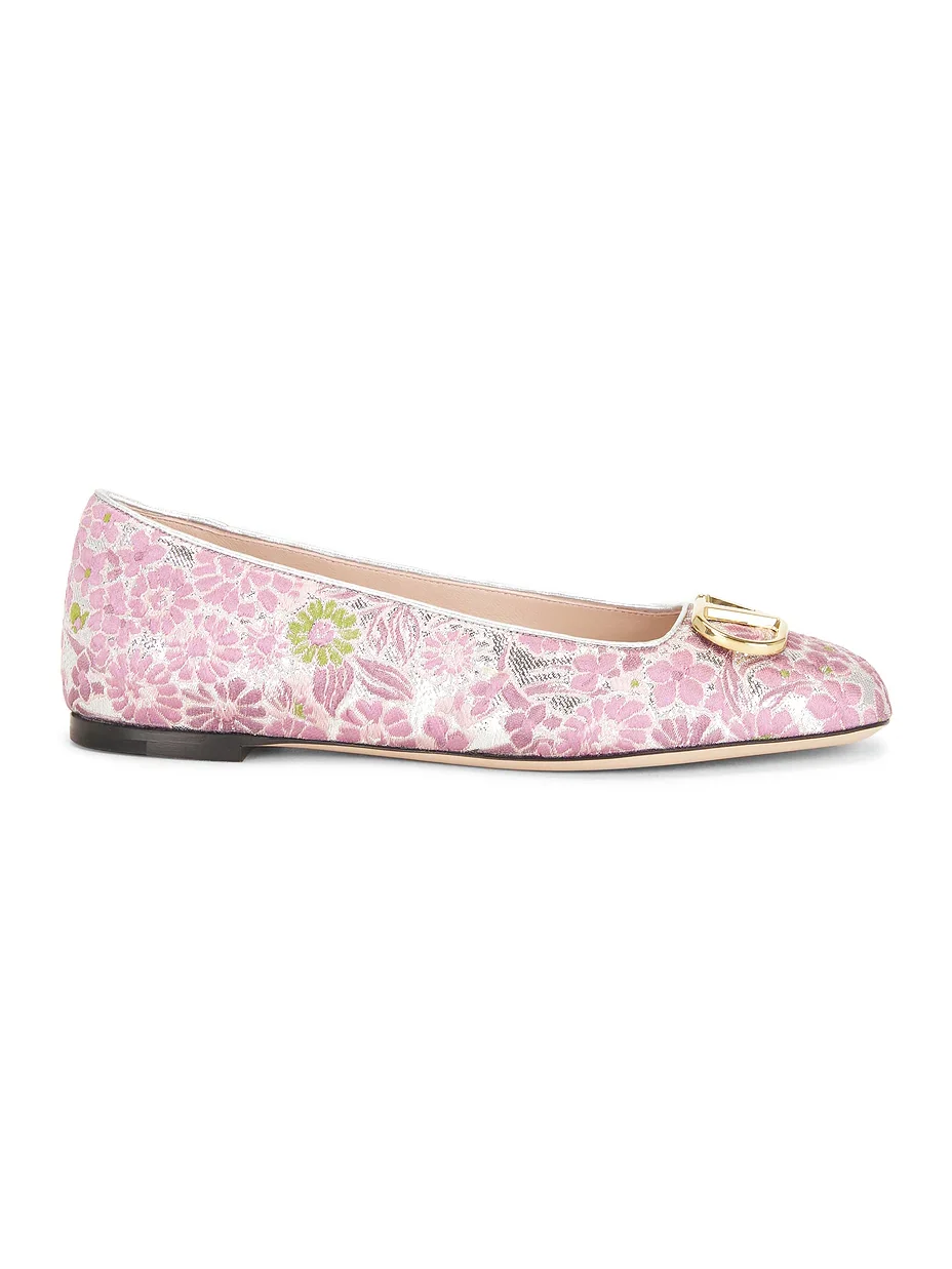 Valentino Garavani V Logo Signature Ballerina Flat