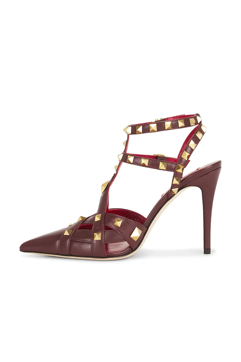 Valentino Garavani Studdy Brass Ankle Strap Pump | Thumbnail 5