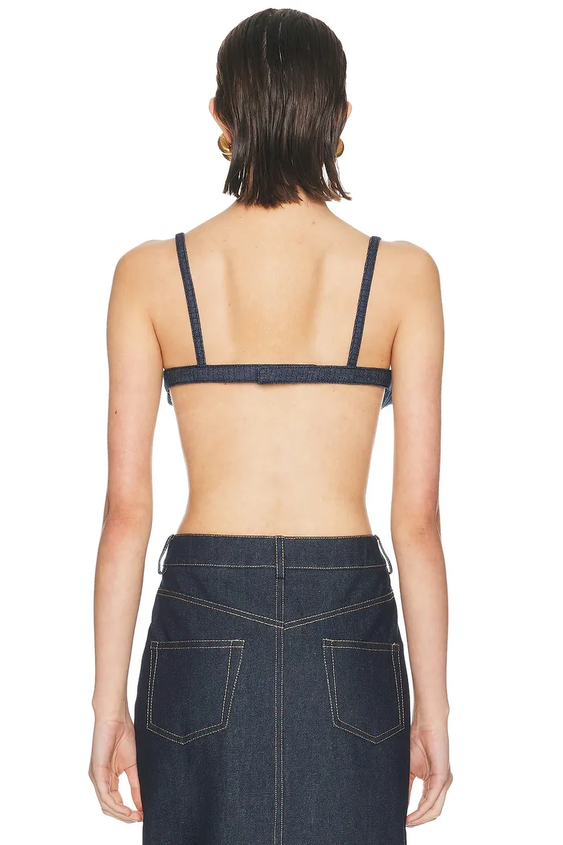 Jean Paul Gaultier Flat Conic Denim Bra Top | Thumbnail 4