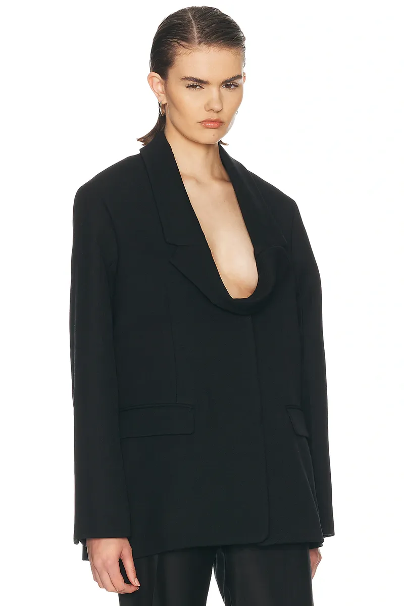 Jean Paul Gaultier Reversed Collar Tailoring Boxy Jacket | Thumbnail 2