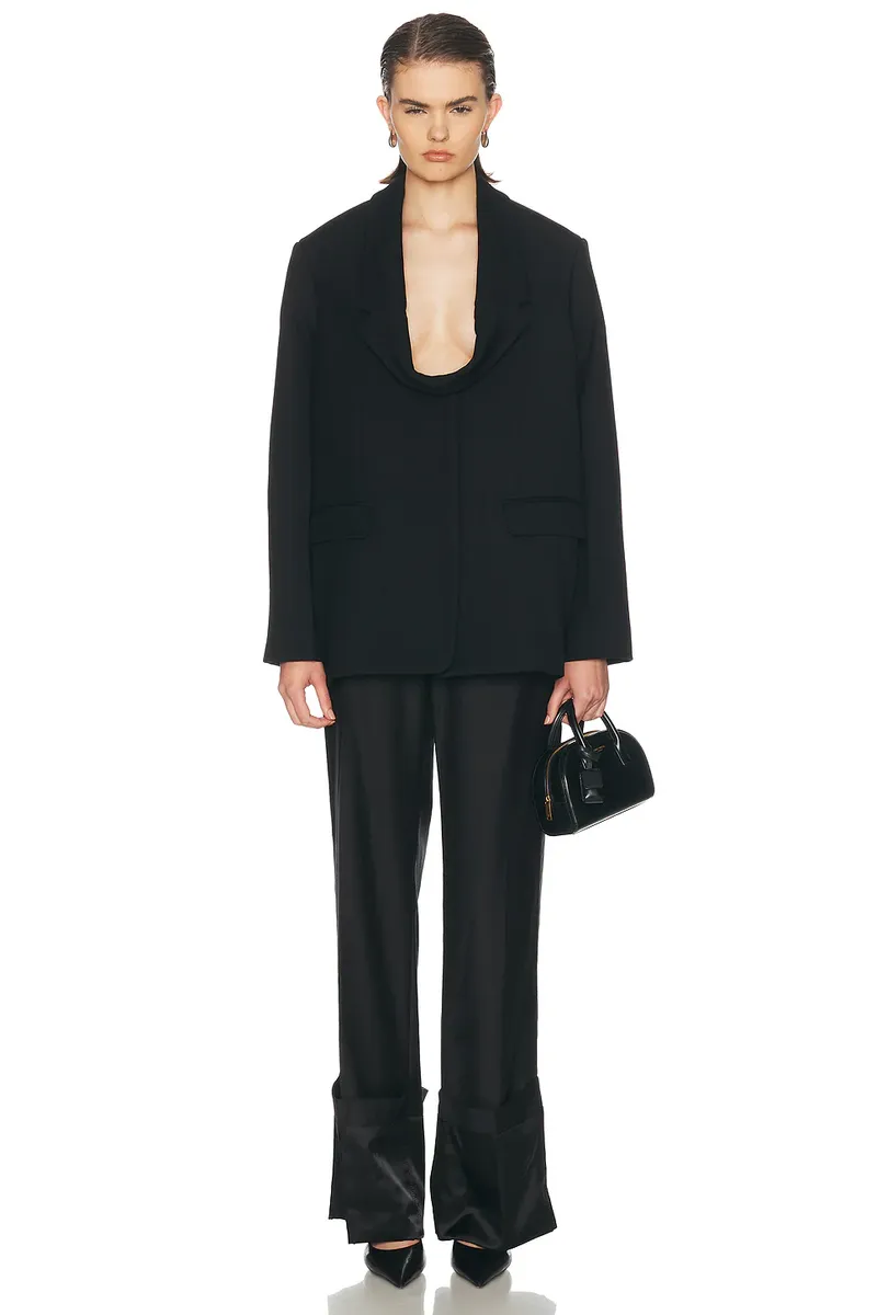 Jean Paul Gaultier Reversed Collar Tailoring Boxy Jacket | Thumbnail 4