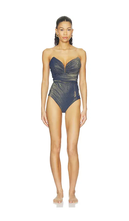 Zimmermann Echo Metallic Drape One Piece | Thumbnail 2 Zimmermann Echo Metallic Drape One Piece | Thumbnail 2