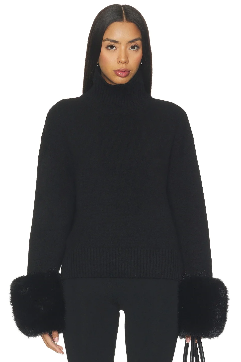 X Blake Evin Marcia Fur Trim Sweater