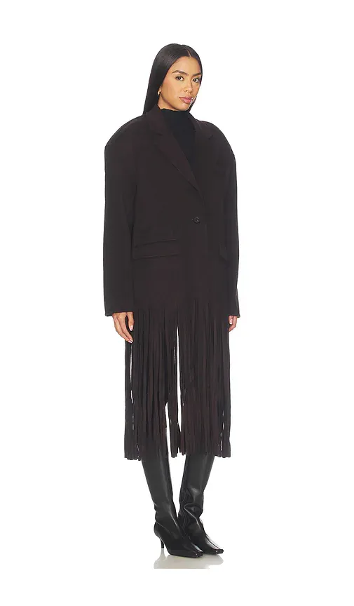 L'Academie x Blake Evin Niko Wool Fringe Blazer | Thumbnail 2