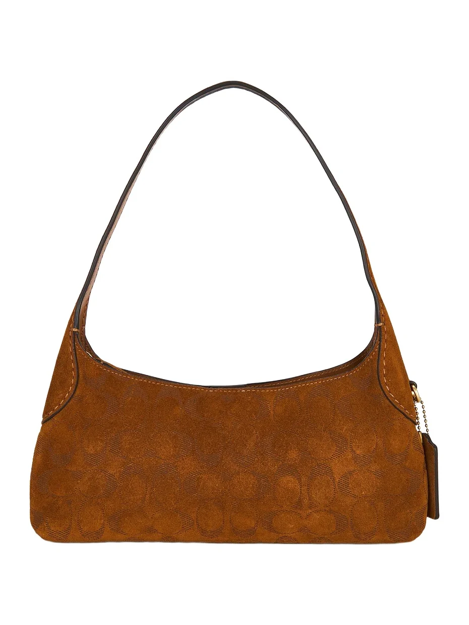 Coach Signature Suede Brooklyn Shoulder Bag 26