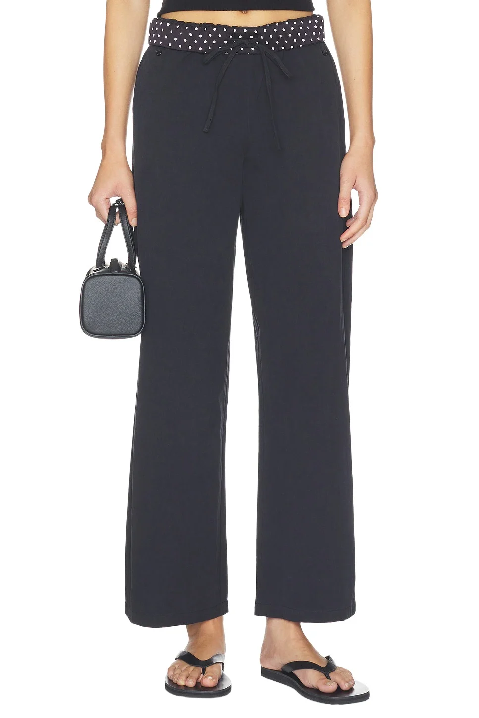 Cubic London Ruffled Waistband Two-way Casual Pants