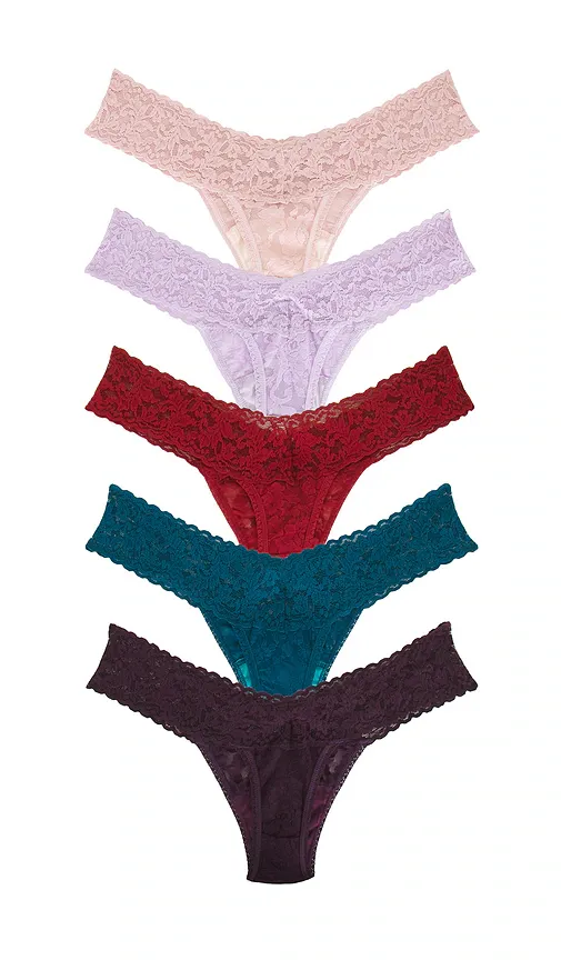 Hanky Panky Signature Low Rise Thong 5 Pack | Thumbnail 2 Hanky Panky Signature Low Rise Thong 5 Pack | Thumbnail 2