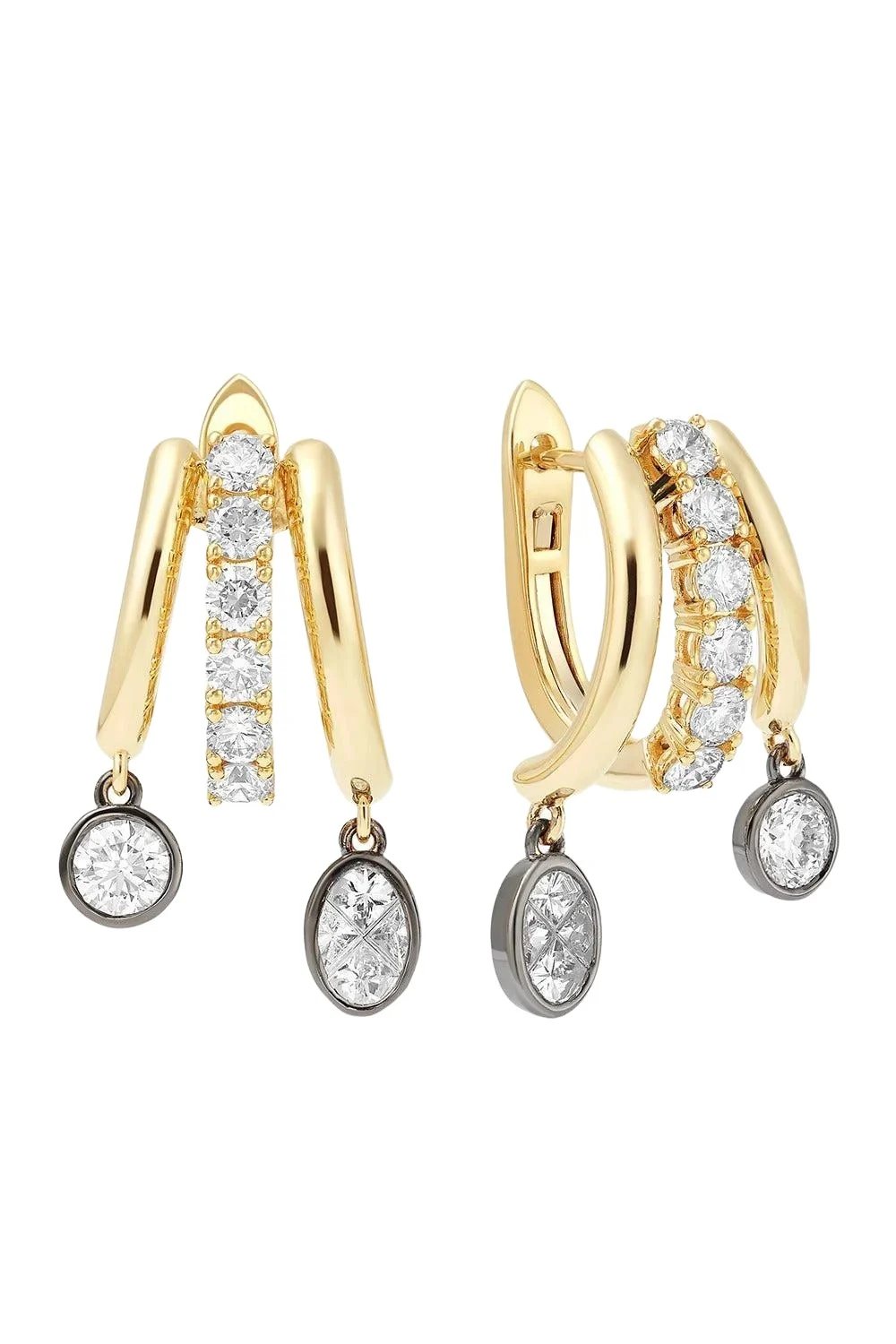 Robinson Pelham Diamond Treble Drop Earrings
