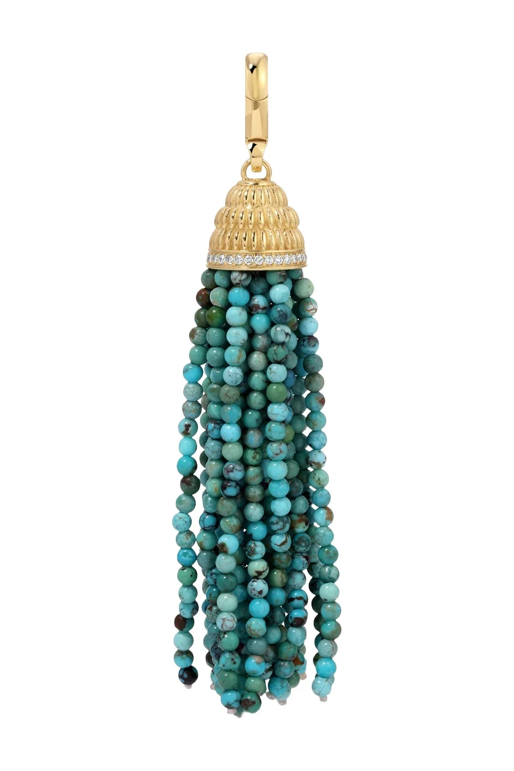 Jenna Blake Turquoise Large Tassel Charm