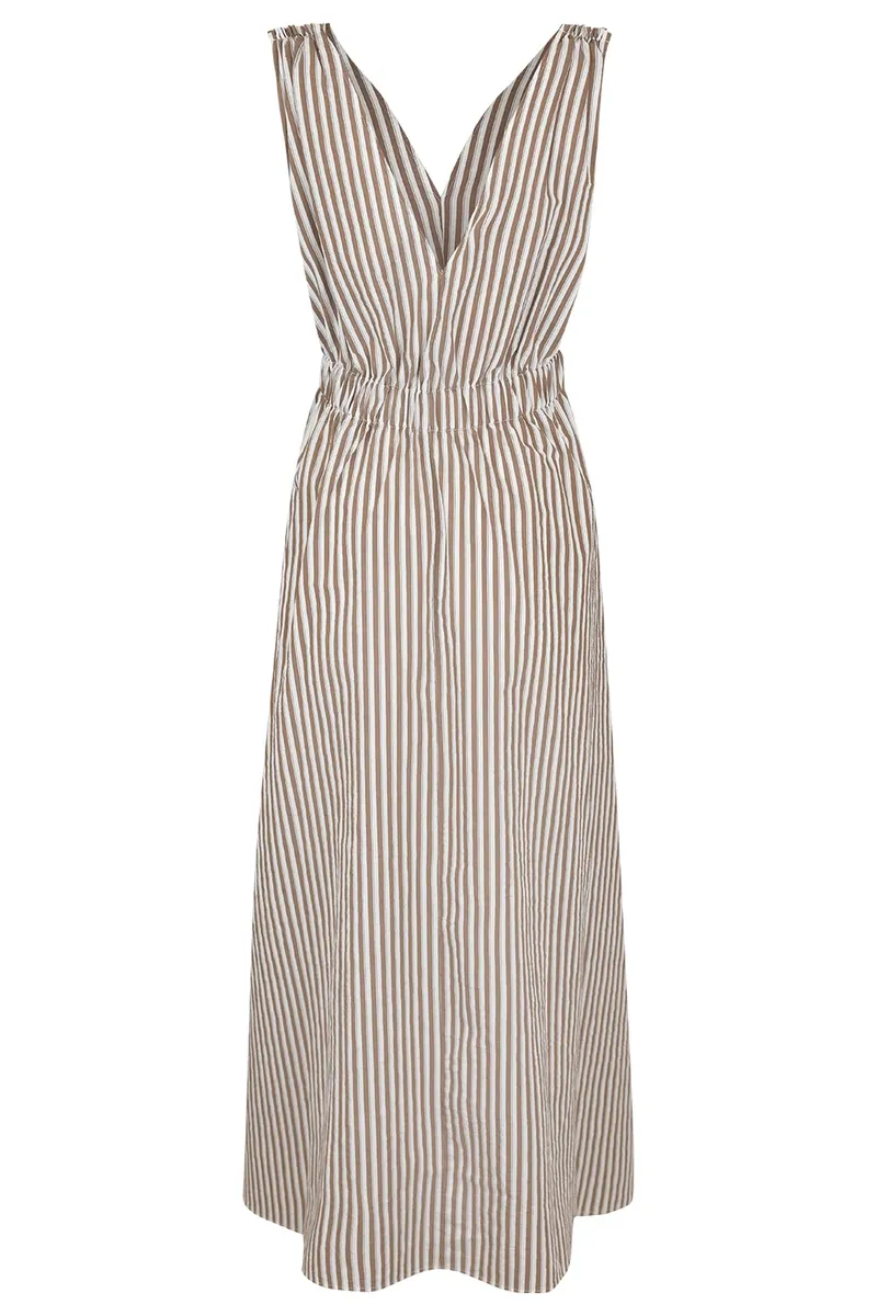 Brunello Cucinelli Stripe Sleeveless Long Dress | Thumbnail 2 Brunello Cucinelli Stripe Sleeveless Long Dress | Thumbnail 2