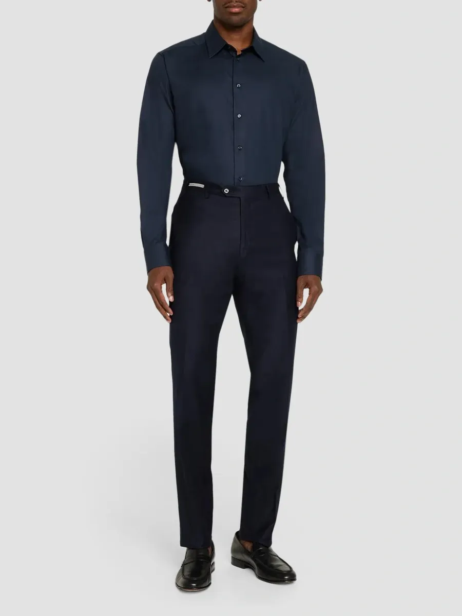 CORNELIANI Men's Stretch-Wool Flannel Pants | Thumbnail 2 CORNELIANI Men's Stretch-Wool Flannel Pants | Thumbnail 2